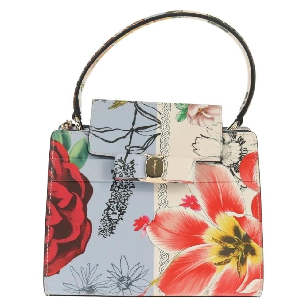 Salvatore Ferragamo Leather Vara Handbag Multicolor